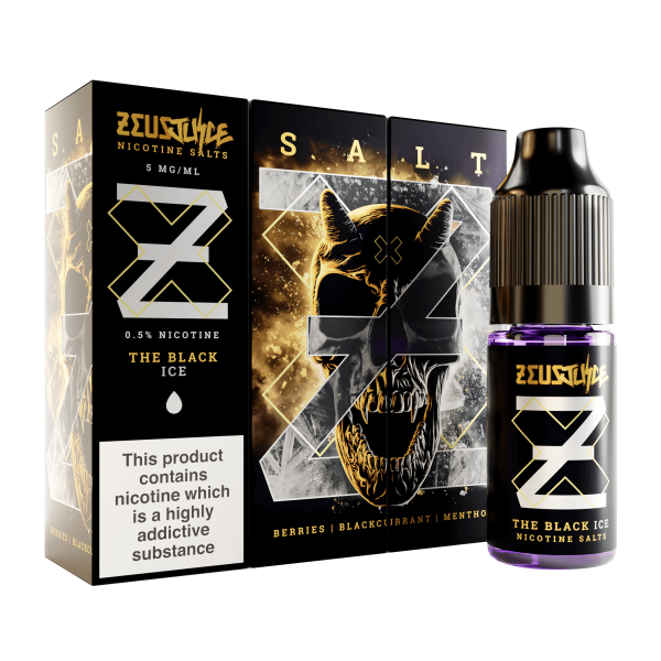 The Black Ice Nic Salt E-Liquid by Zeus Juice