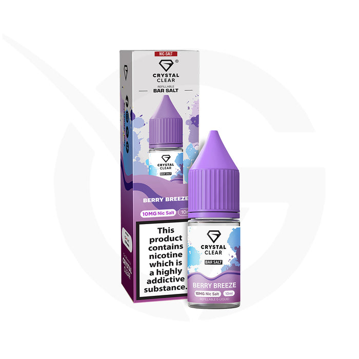 Berry Breeze 10ml Nic Salt E-Liquid By Crystal Clear