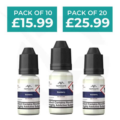 Black Berry 10ml 50/50 E-Liquid By Vapemate - Pack of 10 & 20