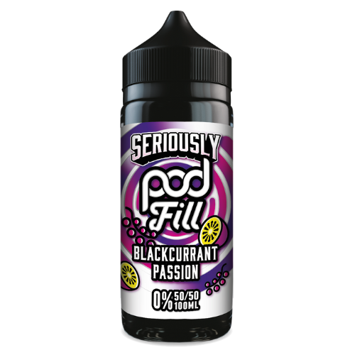 Blackcurrant Passion 100ml (50/50) Shortfill E-liquid by Seriously Pod Fill