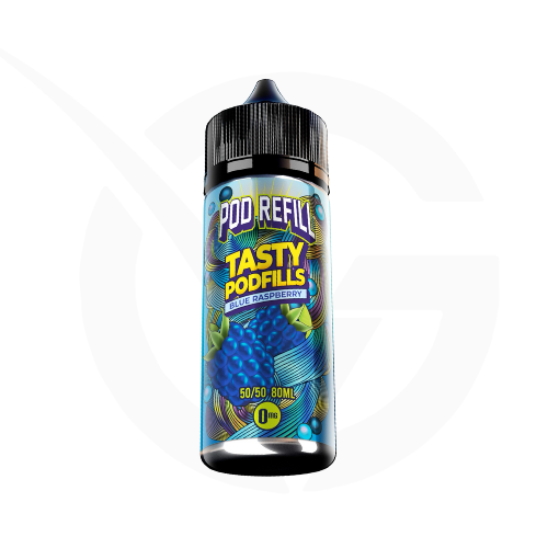 Blue Raspberry Shortfill E-liquid by Pod Refill Tasty Podfills
