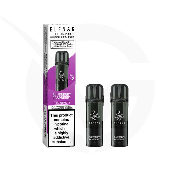 Blueberry Raspberry Prefilled Pods By Elf Bar 600