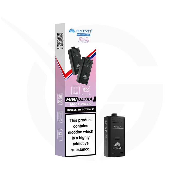 Blueberry Cotton K Hayati Mini Ultra 1500 Refill Pods