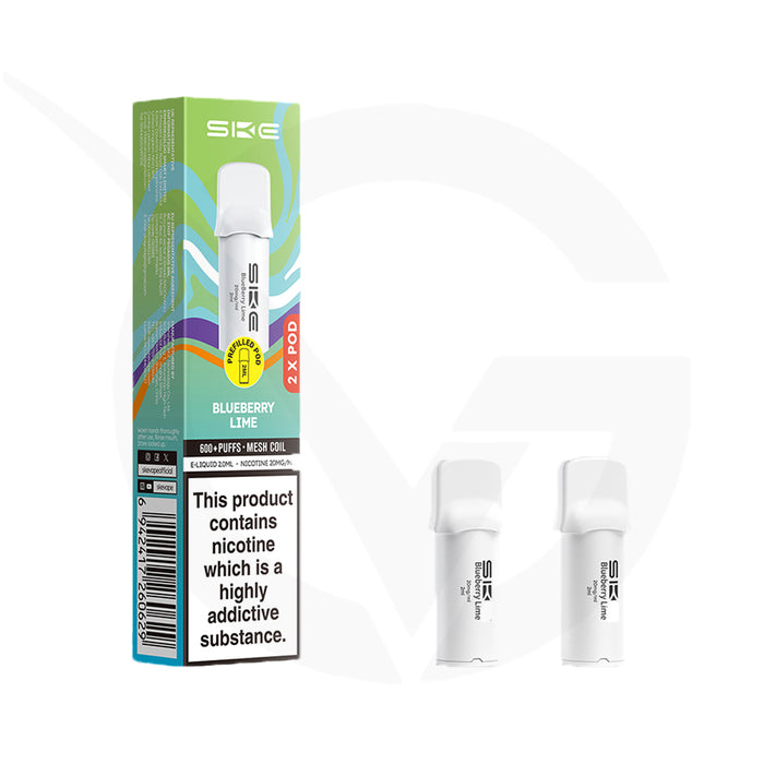 Blueberry Lime Crystal 600 Pro Prefilled Pods by SKE