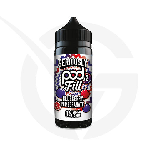 Blueberry Pomegranate 100ml Shortfill E-liquid by Seriously Pod Fill X2