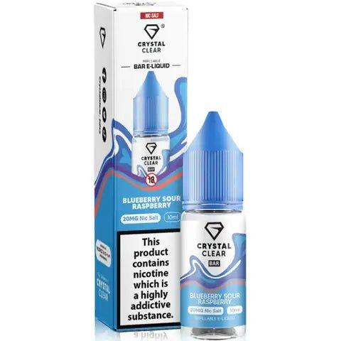 Blueberry Sour Raspberry 10ml Nic Salt E-Liquid By Crystal Clear