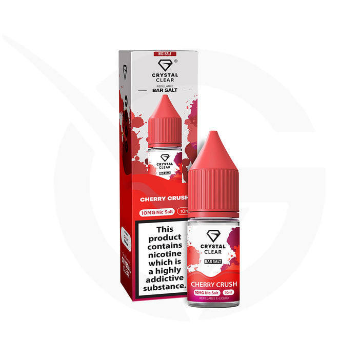 Cherry Crush 10ml Nic Salt E-Liquid By Crystal Clear