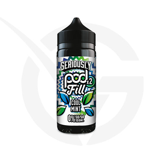 Cool Mint 100ml Shortfill E-liquid by Seriously Pod Fill X2