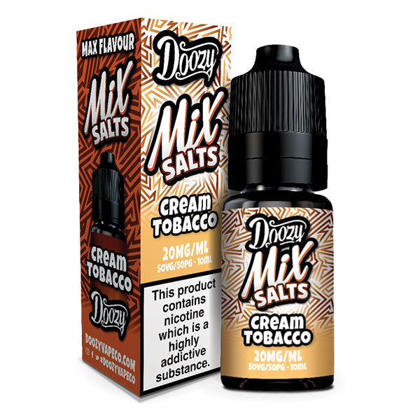 Cream Tobacco Nic Salt E-liquid by Doozy Mix Salts