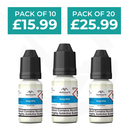 Energy Drink 10ml 50/50 E-Liquid By Vapemate - Pack of 10 & 20