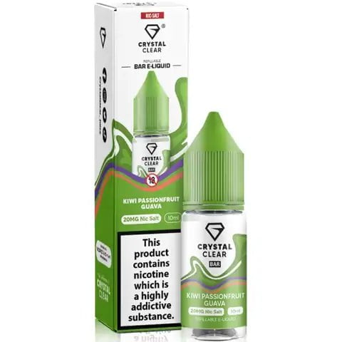 Kiwi Passionfruit Guava 10ml Nic Salt E-Liquid By Crystal Clear