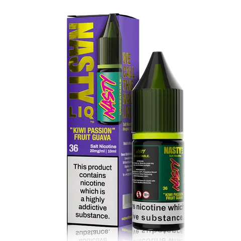 Kiwi Passionfruit Guava 10ml Nic Salt E-Liquid By Nasty Liq