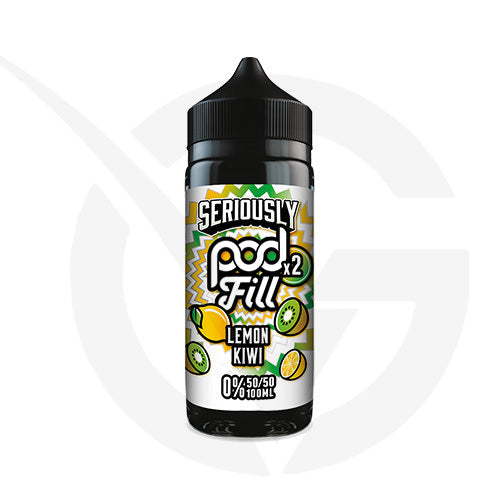 Lemon Kiwi 100ml Shortfill E-liquid by Seriously Pod Fill X2