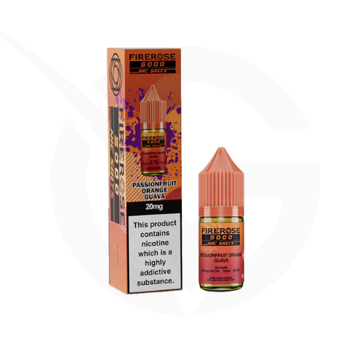 Passion Fruit Orange Guava 10ml Nic Salt E-Liquid By Firerose 5000