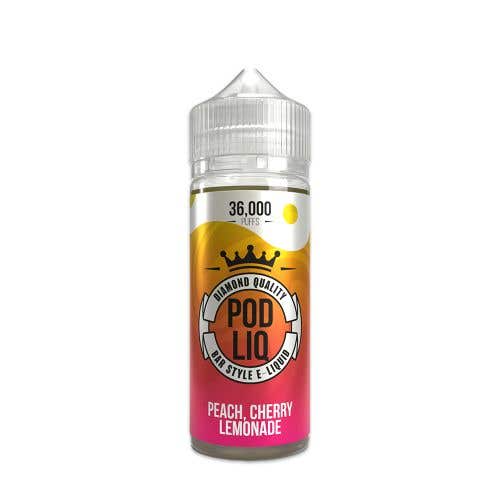 Peach Cherry Lemonade 100ml Shortfill E-Liquid By Pod Liq