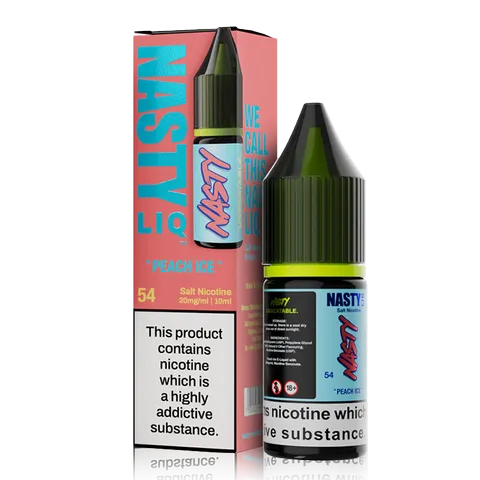 Peach Ice 10ml Nic Salt E-Liquid By Nasty Liq