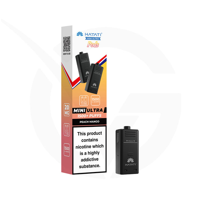 Peach Mango Hayati Mini Ultra 1500 Refill Pods