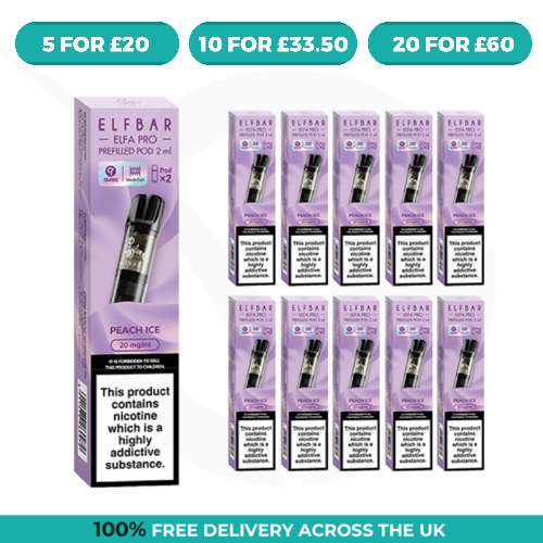 Peach Ice Elfa Pro Prefilled Pods by Elf Bar
