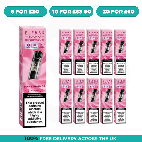 Pink Lemonade Elfa Pro Prefilled Pods by Elf Bar