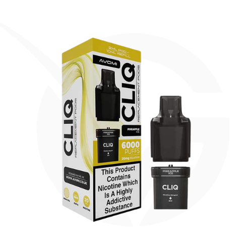 Pineapple Ice Prefilled Pods By Avomi Cliq 6000