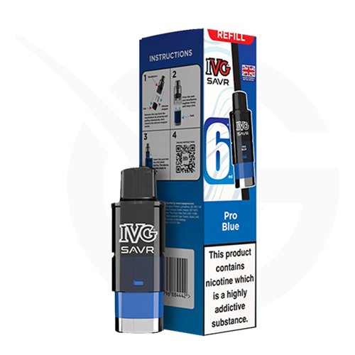 Pro Blue Prefilled Pods By IVG SAVR + Refill Containers