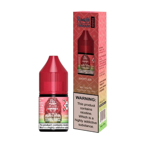 Skittles 10ml Nic Salt E-Liquid By R and M Tornado 7000