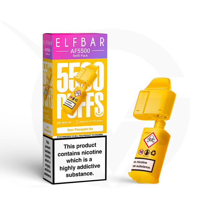 Sour Pineapple Ice Elf Bar AF5500 Refill Pods