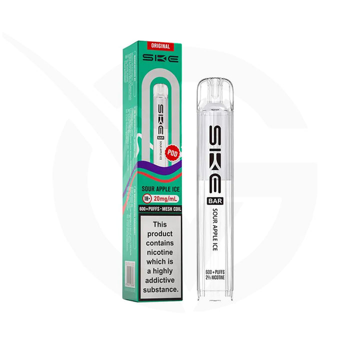 Sour Apple Ice Prefilled Pods By SKE Bar 600