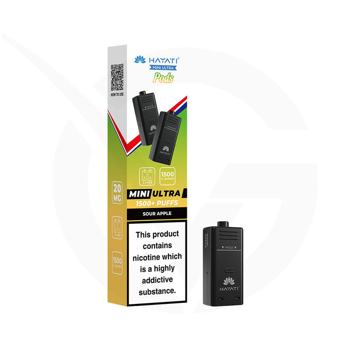 Sour Apple Hayati Mini Ultra 1500 Refill Pods