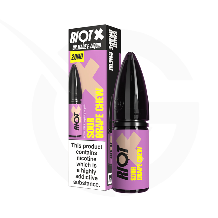 Sour Grape Chew Nic Salt E-Liquid By Riot X