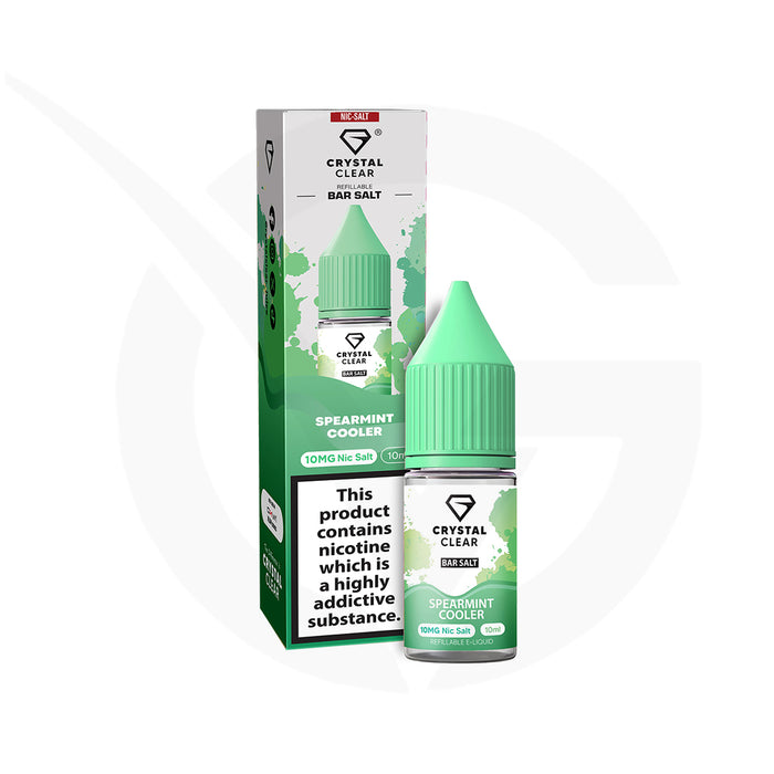 Spearmint Cooler 10ml Nic Salt E-Liquid By Crystal Clear