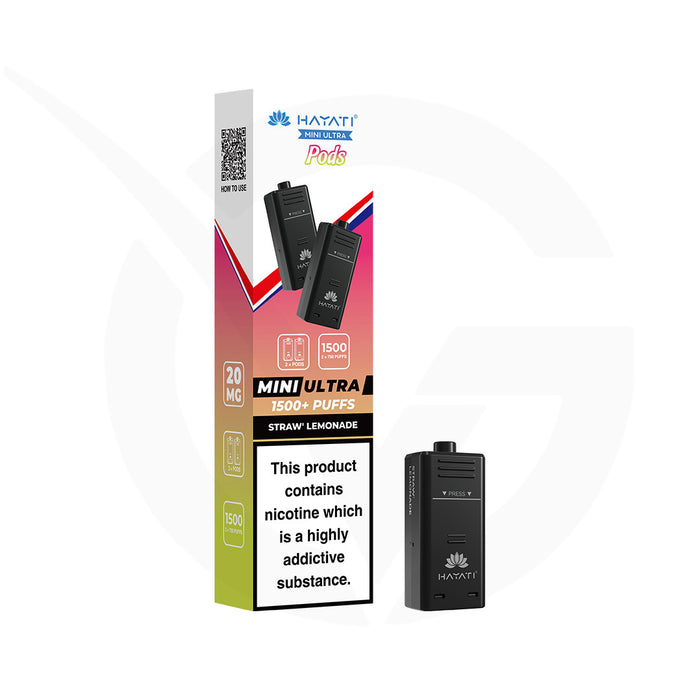 Straw' Lemonade Hayati Mini Ultra 1500 Refill Pods