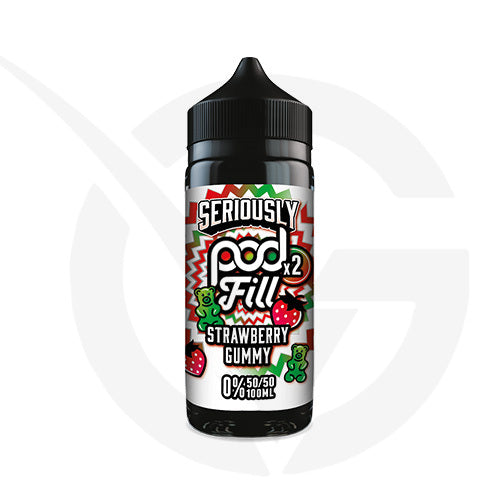 Strawberry Gummy 100ml Shortfill E-liquid by Seriously Pod Fill X2