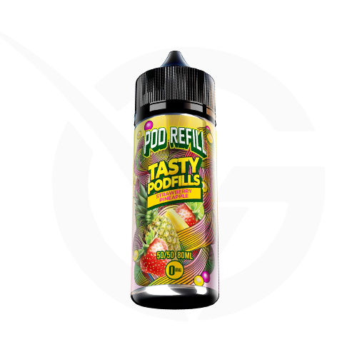 Strawberry Pineapple Shortfill E-liquid by Pod Refill Tasty Podfills