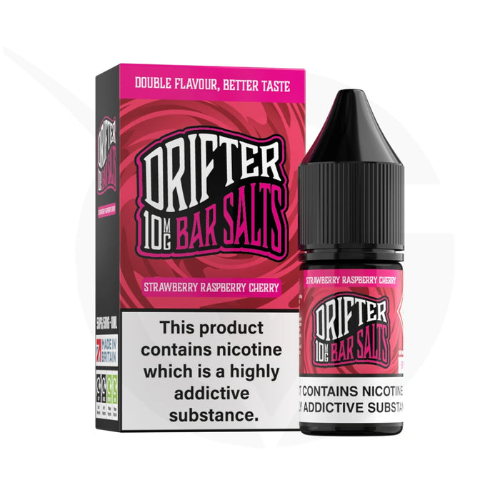 Strawberry Raspberry Cherry 10ml Nic Salt E-Liquid By Drifter