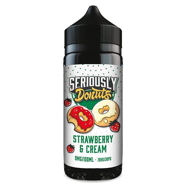 Strawberry and Cream 100ml Shortfill E-Liquid By Seriously Donuts