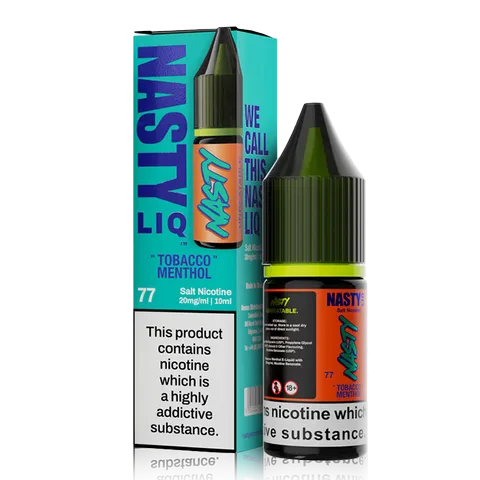 Tobacco Menthol 10ml Nic Salt E-Liquid By Nasty Liq