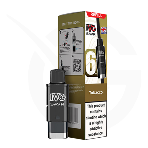 Tobacco Prefilled Pods By IVG SAVR + Refill Containers