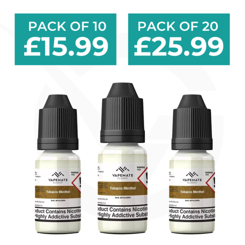 Tobacco Menthol 10ml 50/50 E-Liquid By Vapemate