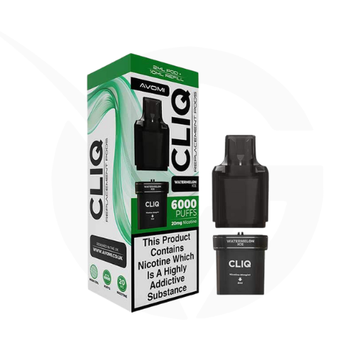 Watermelon Ice Prefilled Pods By Avomi Cliq 6000