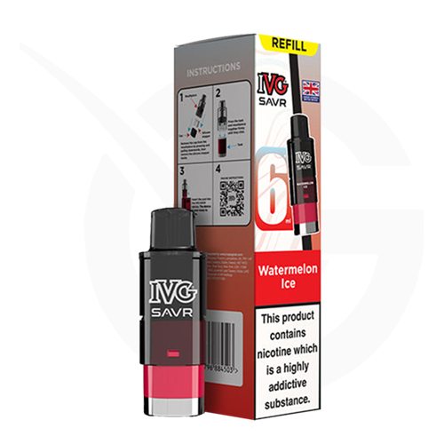 Watermelon Ice Prefilled Pods by IVG SAVR + Refill Containers
