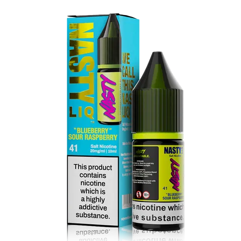 Blueberry Sour Raspberry 10ml Nic Salt E-Liquid By Nasty Liq