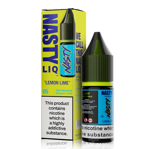 Lemon Lime 10ml Nic Salt E-liquid By Nasty Liq