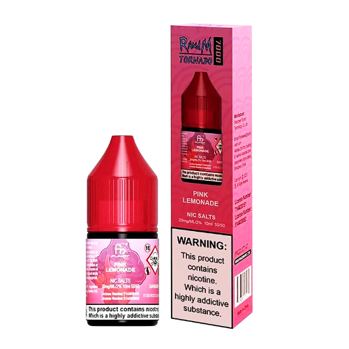 Pink Lemonade 10ml Nic Salt E-Liquid By R and M Tornado 7000