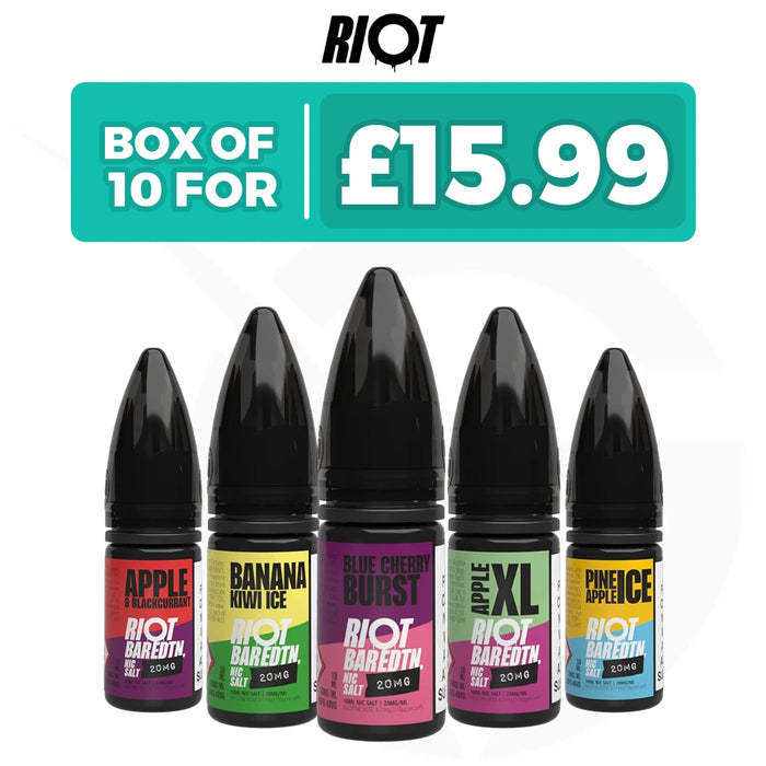 Riot Squad Bar Edition Nic Salt E-Liquids - Pack of 10