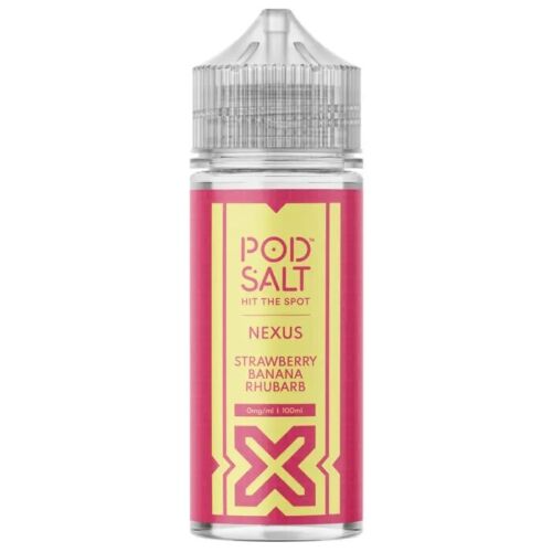 Strawberry Banana Rhubarb Shortfill E-Liquid By Pod Salt Nexus