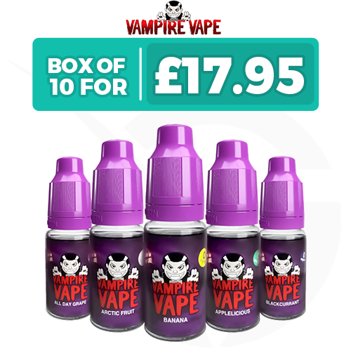 Vampire Vape 10ml E Liquids - Pack Of 10 - Extra Flavours