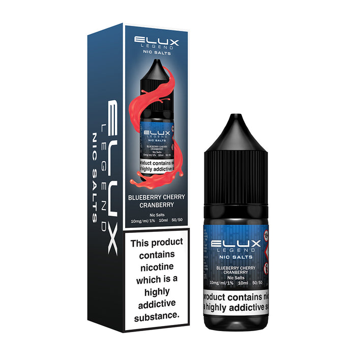 Blueberry Cherry Cranberry 10ml Nic Salt E-Liquid Elux Legend