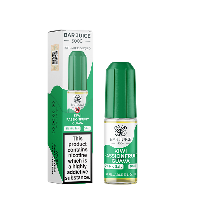Kiwi Passionfruit Guava Nic Salt E-Liquid by Bar Juice 5000