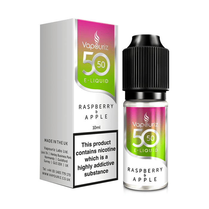 Raspberry & Apple 50/50 10ml E-Liquid By Vapouriz